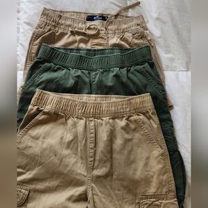 Hollister And Childrens Place Cargo Pants in Tan And Green